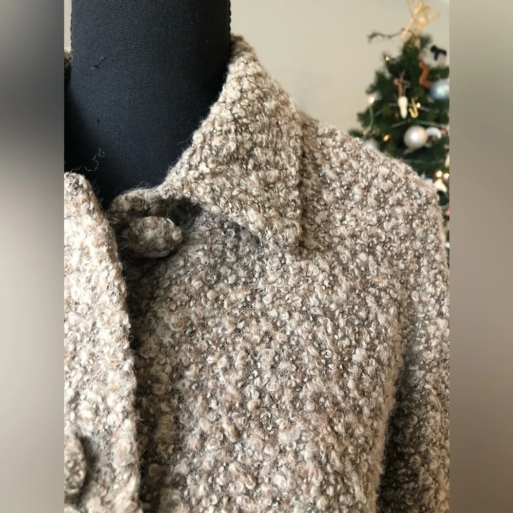 Elliott Lauren Wool Blend Tan Blazer Jacket Button Closure M Designer Neutrals - Picture 5 of 12